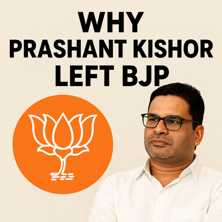 Why Prashant Kishor Left BJP